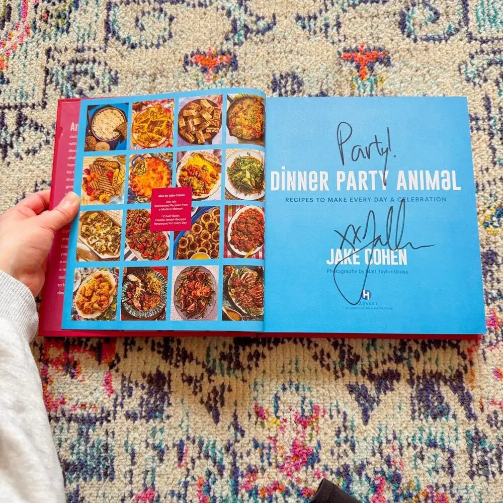 NWOT✨ Dinner Party Animal Jake Cohen Signed Hardcover Cookbook